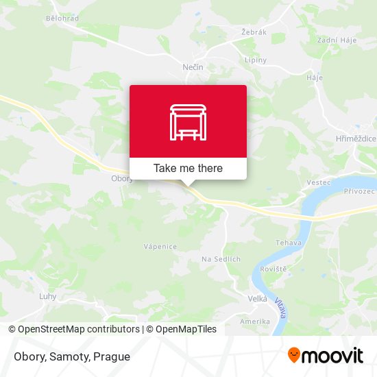 Obory, Samoty map