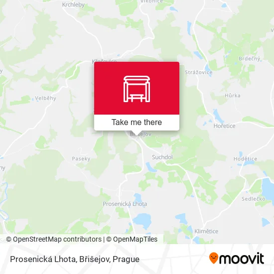 Prosenická Lhota, Břišejov map