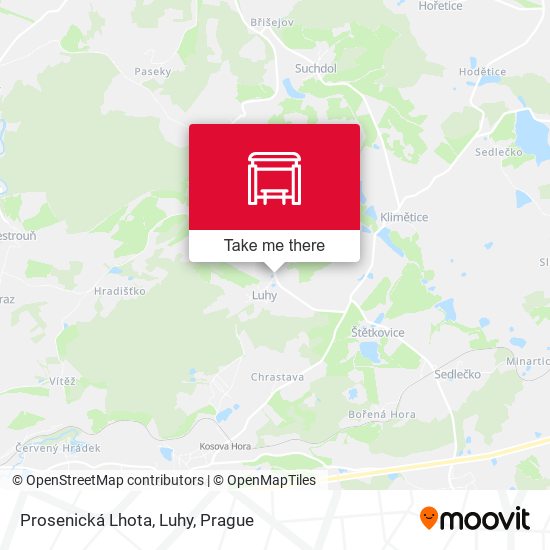 Prosenická Lhota, Luhy map