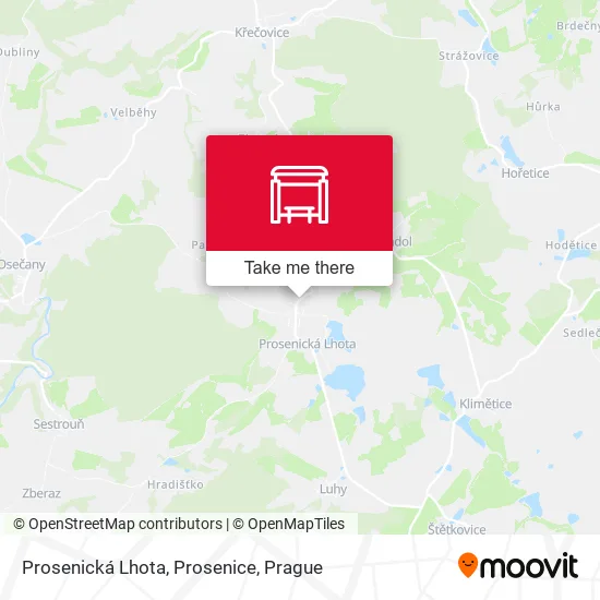 Карта Prosenická Lhota, Prosenice