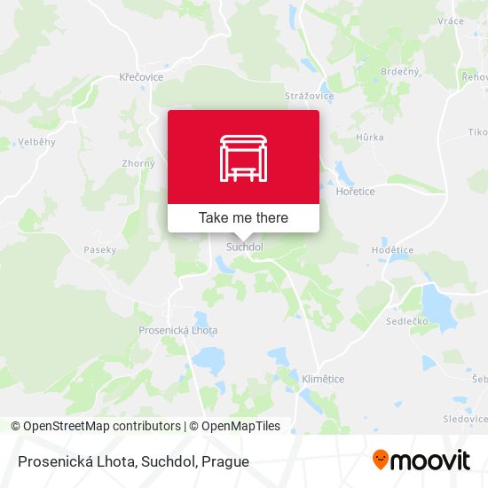 Prosenická Lhota, Suchdol map