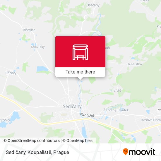 Sedlčany, Koupaliště map