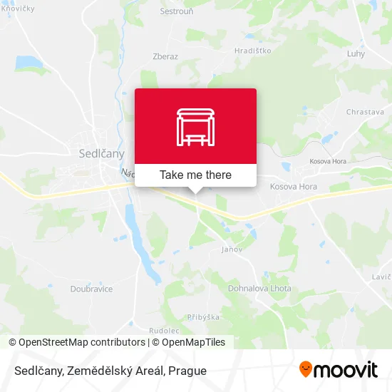 Карта Sedlčany, Zemědělský Areál