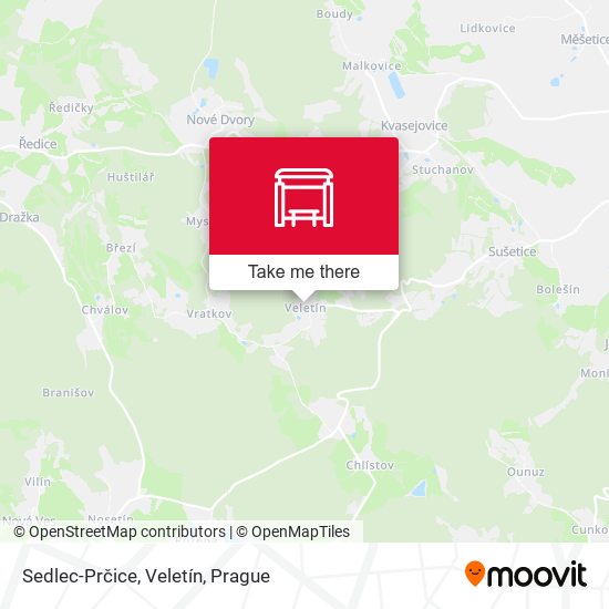 Sedlec-Prčice, Veletín map