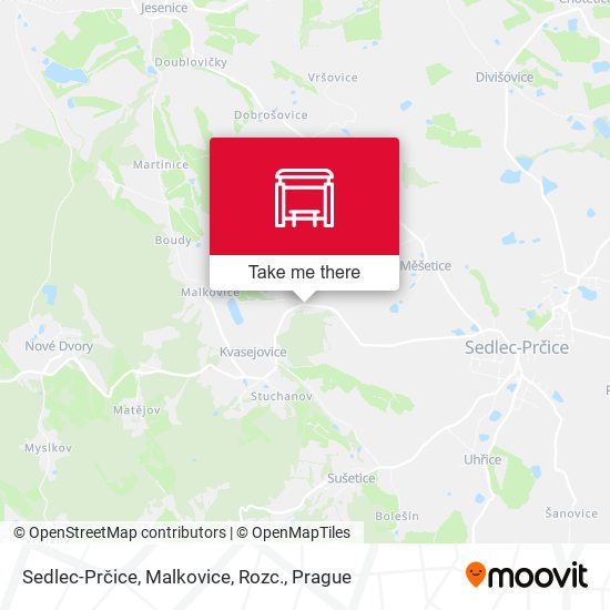 Карта Sedlec-Prčice, Malkovice, Rozc.