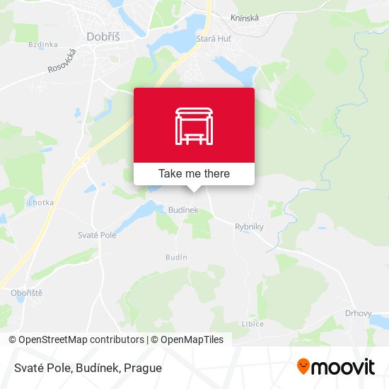 Svaté Pole, Budínek map