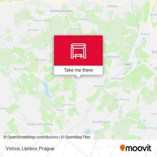 Карта Votice, Lipišov