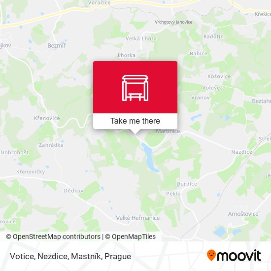 Votice, Nezdice, Mastník map