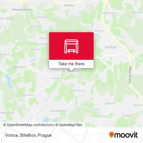 Карта Votice, Střelítov
