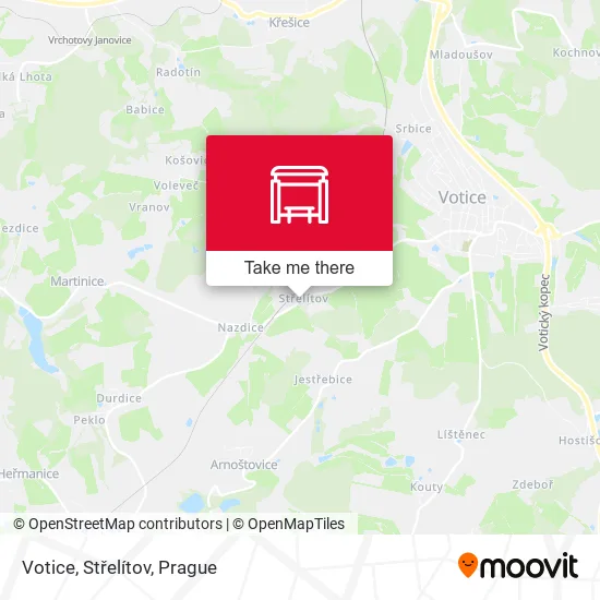 Карта Votice, Střelítov