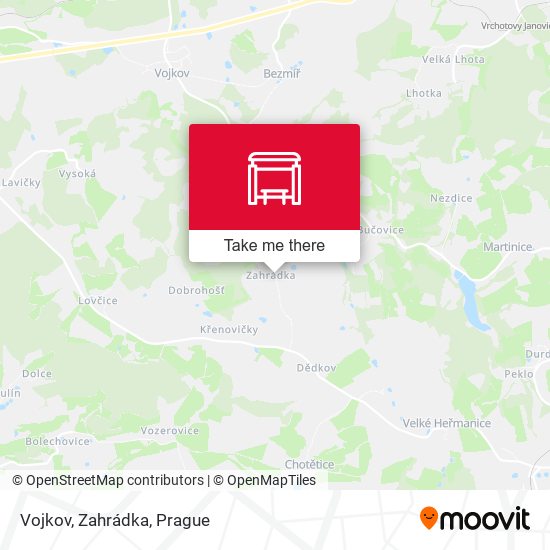 Карта Vojkov, Zahrádka