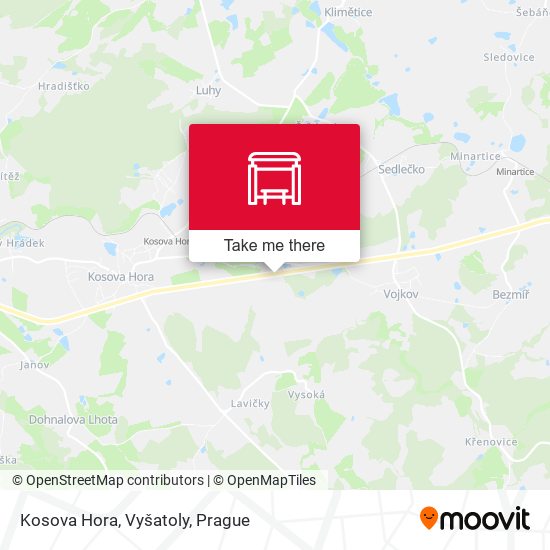 Kosova Hora, Vyšatoly map