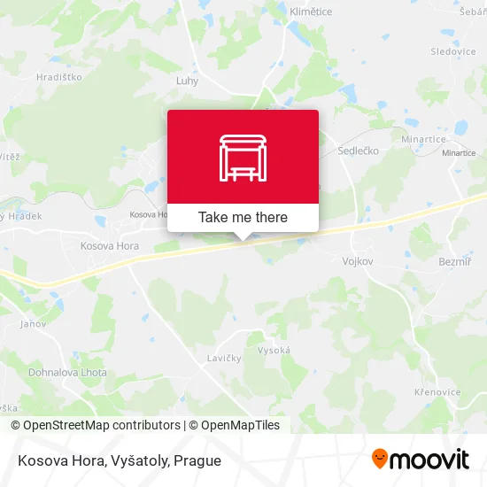 Карта Kosova Hora, Vyšatoly