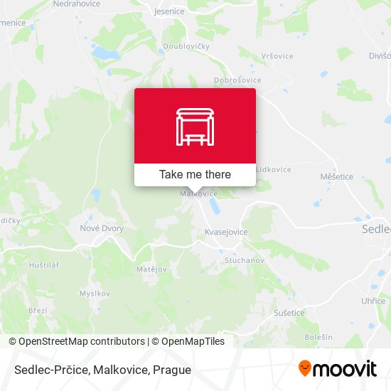 Sedlec-Prčice, Malkovice map
