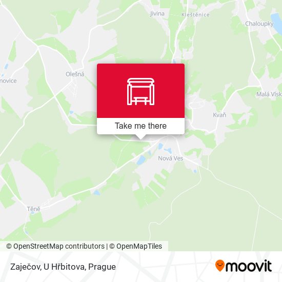 Карта Zaječov, U Hřbitova