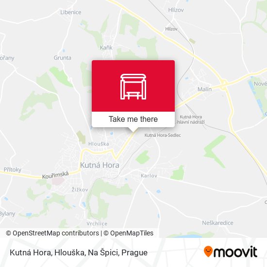 Kutná Hora, Hlouška, Na Špici map