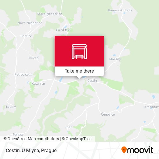Čestín, U Mlýna map