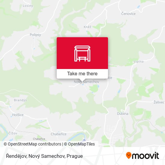 Řendějov, Nový Samechov map