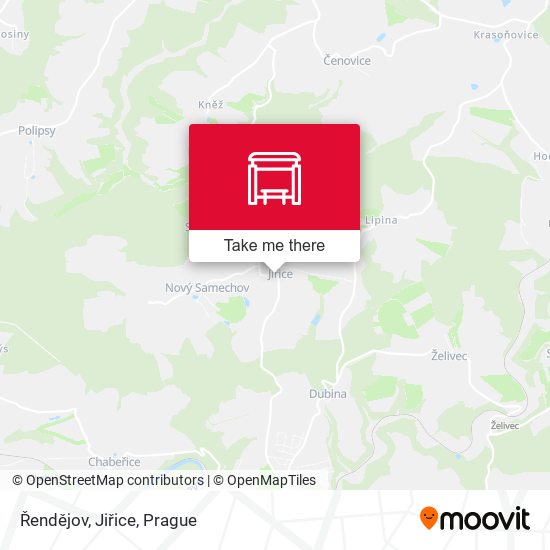Řendějov, Jiřice map