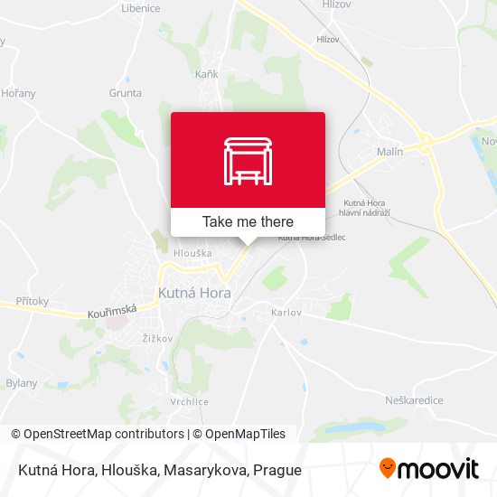 Kutná Hora, Hlouška, Masarykova map