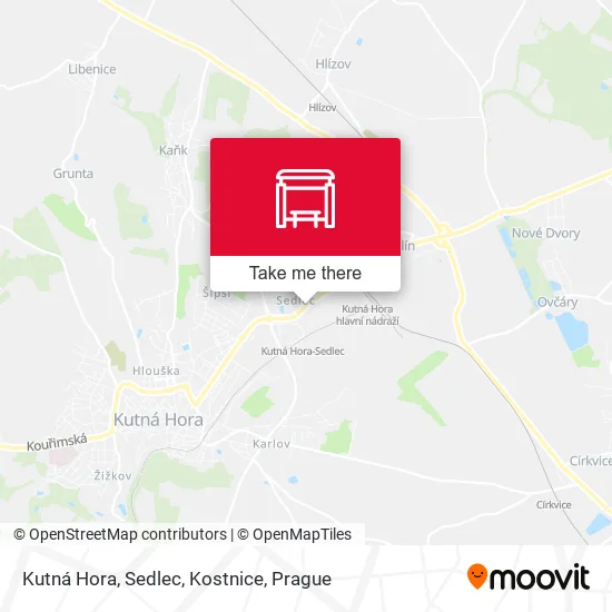 Карта Kutná Hora, Sedlec, Kostnice