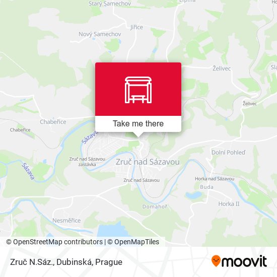 Zruč N.Sáz., Dubinská map