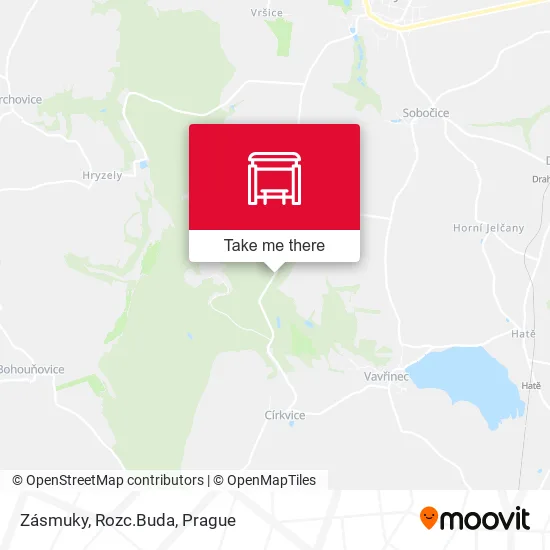 Карта Zásmuky, Rozc.Buda