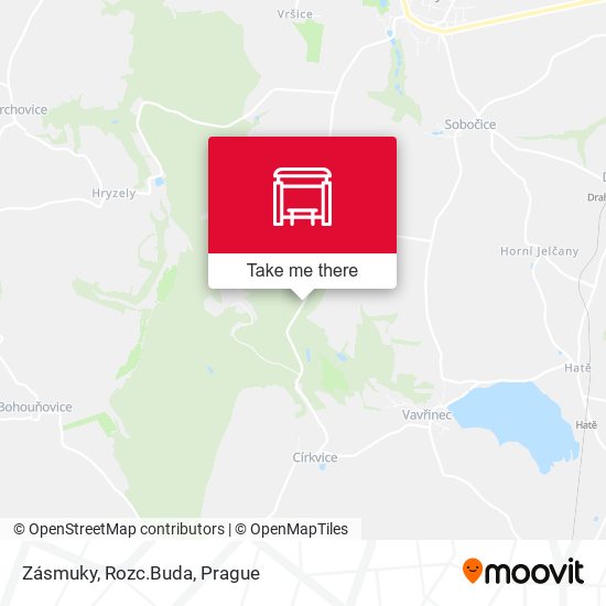 Карта Zásmuky, Rozc.Buda