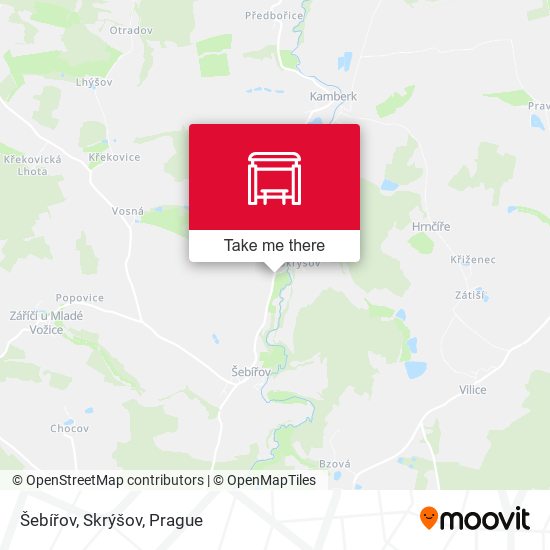 Šebířov, Skrýšov map