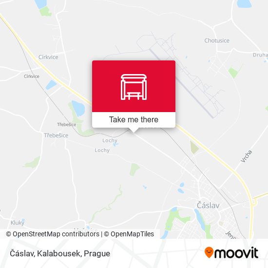 Čáslav, Kalabousek map