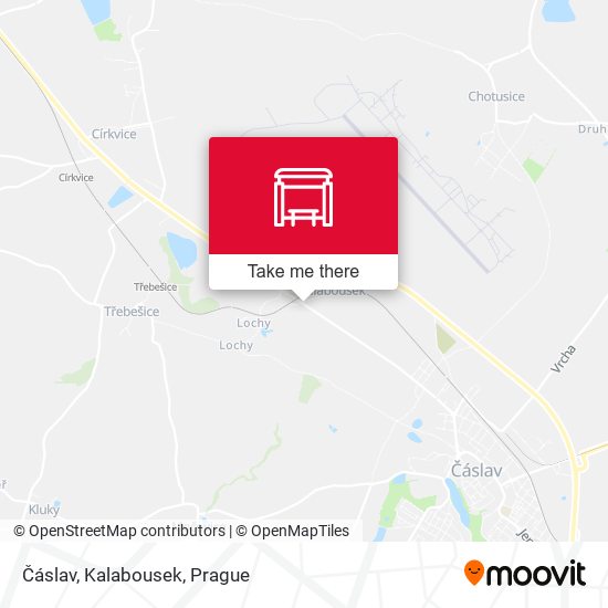 Čáslav, Kalabousek map