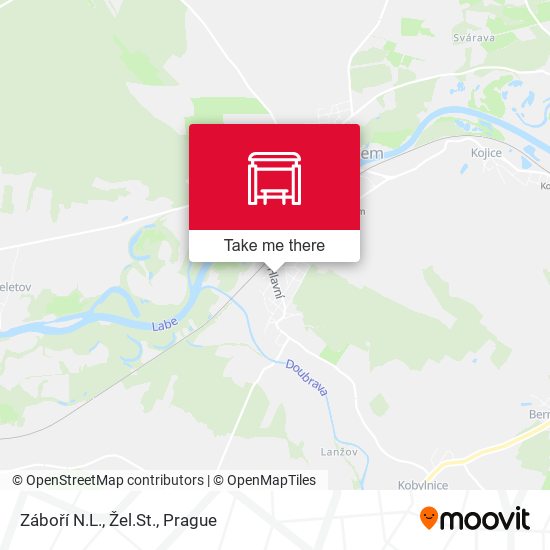 Záboří N.L., Žel.St. map