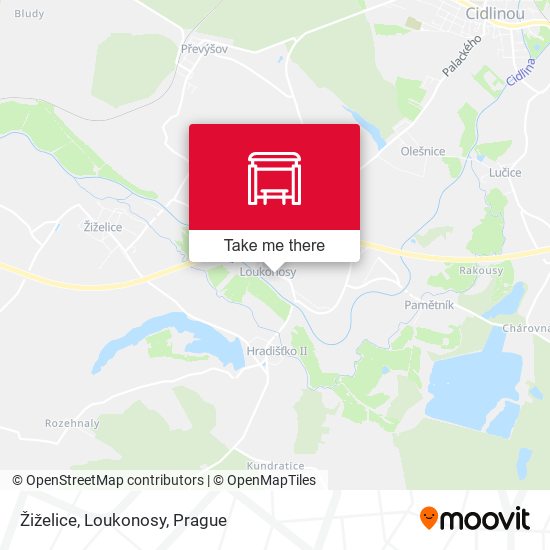 Žiželice, Loukonosy map