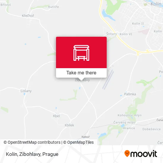Карта Kolín, Zibohlavy