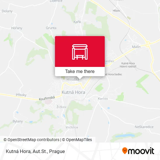 Карта Kutná Hora, Aut.St.