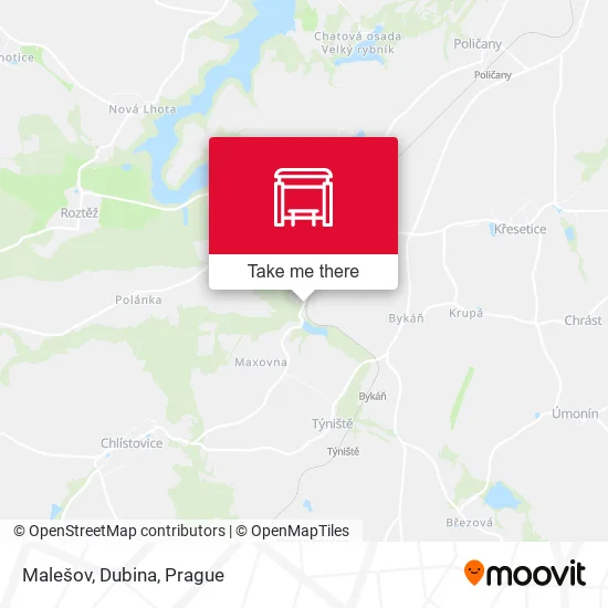 Карта Malešov, Dubina