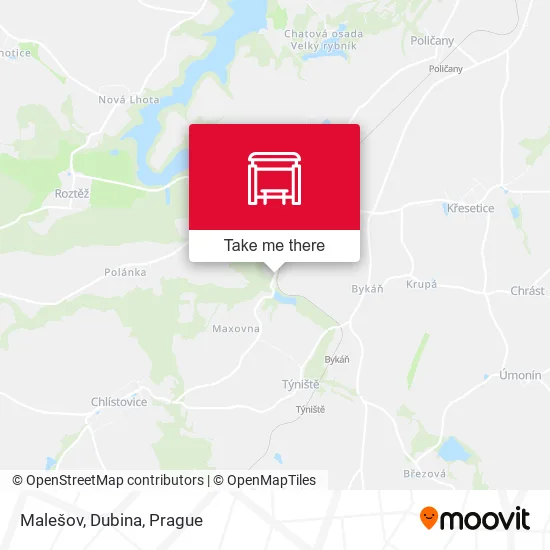 Карта Malešov, Dubina