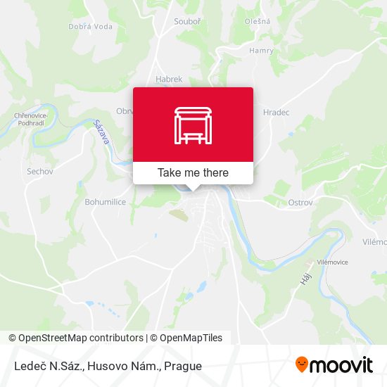 Ledeč N.Sáz., Husovo Nám. map