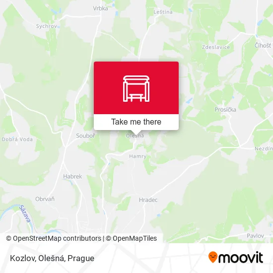 Карта Kozlov, Olešná