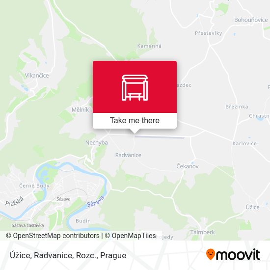 Úžice, Radvanice, Rozc. map