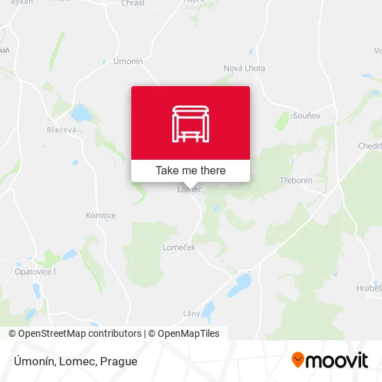 Карта Úmonín, Lomec