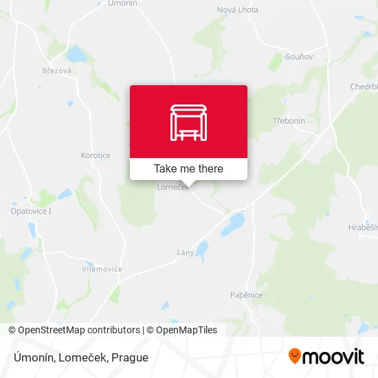Карта Úmonín, Lomeček