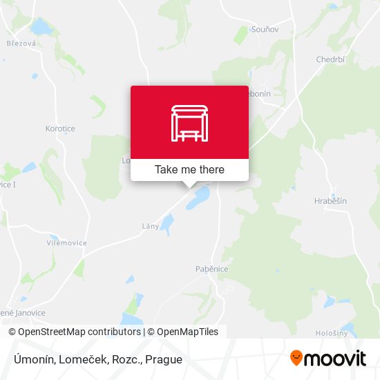 Úmonín, Lomeček, Rozc. map