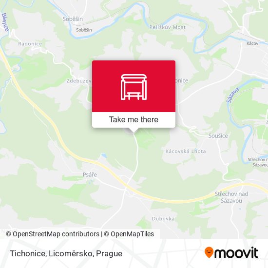 Tichonice, Licoměrsko map