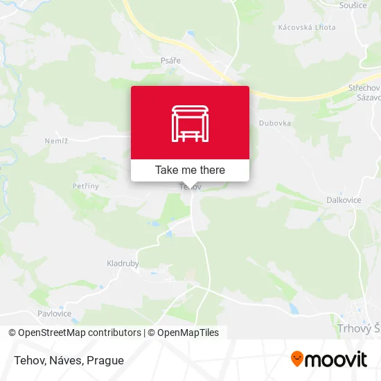 Карта Tehov, Náves