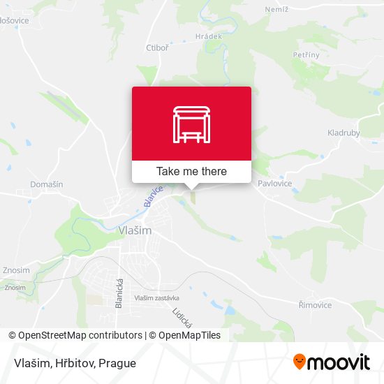 Vlašim, Hřbitov map