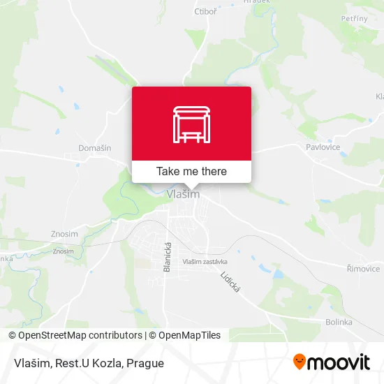 Карта Vlašim, Rest.U Kozla