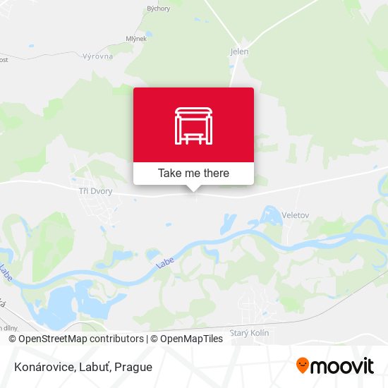 Konárovice, Labuť map