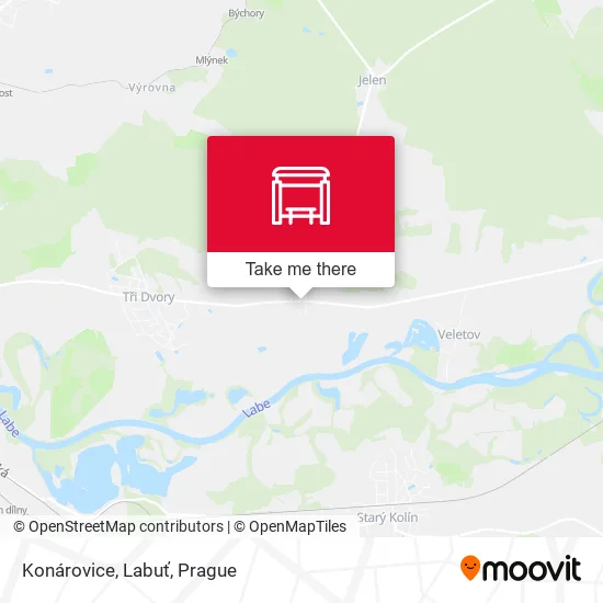 Карта Konárovice, Labuť