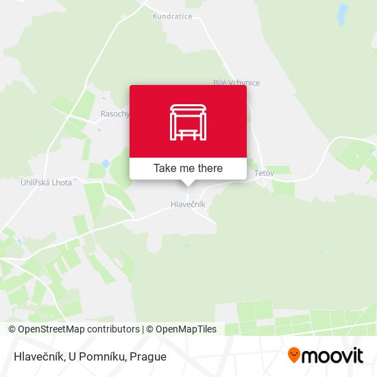 Hlavečník, U Pomníku map